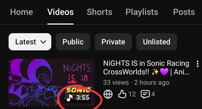 Latest animation is listed as a song for some reason (with a little music symbol) was wondering if there was a way to change that so its just an ordinary video