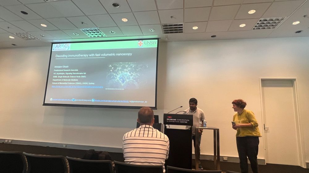 Arindam Ghosh being introduced to the symposium by Liz Hinde. 