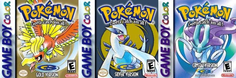 US Box Art & Menu Icons for Pokemon Gold, Silver, & Crystal for the Game Boy Color Family of Systems & formerly Nintendo 3DS Family of Systems eShop (Now shutdown). 