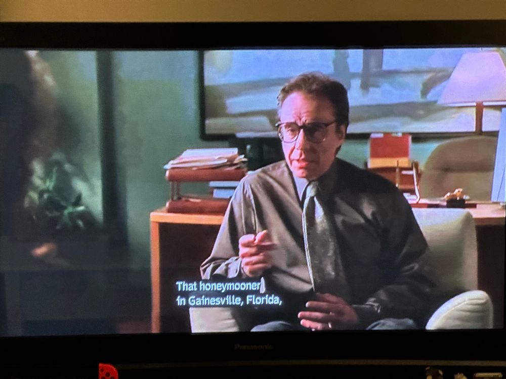 the therapist’s therapist from the sopranos saying “that honeymooner in gainesville florida”