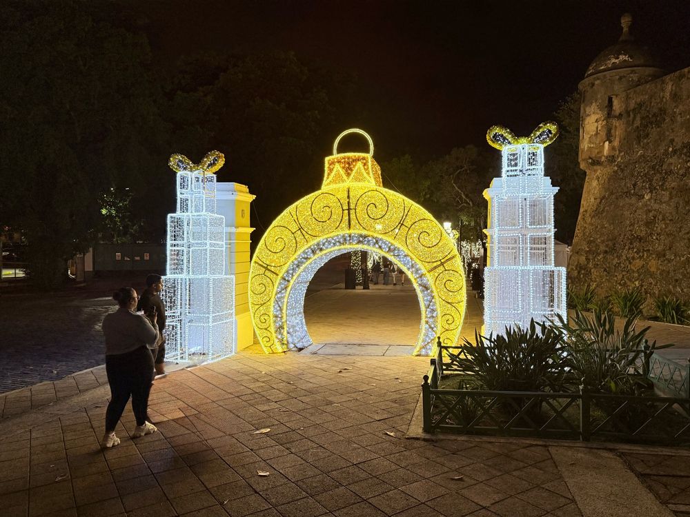 Holiday light display in San Juan, PR