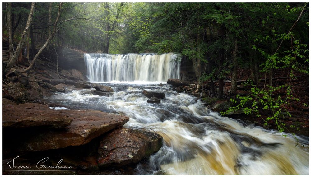 Ricketts Glen State Park in Pennsylvania has over 20 waterfalls.  I was even able to capture a few waterfalls that only show up during heavy rain. It was raining the entire time here, and there was no chance I was able to keep everything dry.  PRO TIP!!!  But a bag of cheap shower caps and keep them in your bag.  They are an easy way to cover your camera in between shooting.