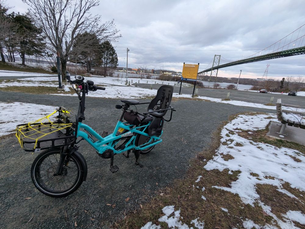 Cargo bike at Africville park