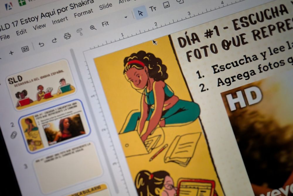 Picture of lesson plans for Spanish language development but include a song of Shakira. 