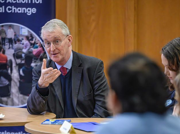 Hilary Benn MP fielding one of the many questions 
