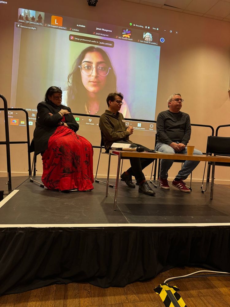 Panel with Anki from Hope Not Hate on the screen behind