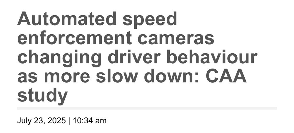 Automated speed enforcement cameras changing driver behaviour as more slow down: CAA
study
July 23, 2025 | 10:34 am