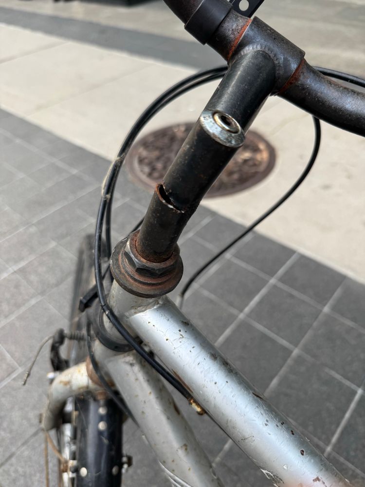 The thinger part of my bike joining the handlebars to the head tube almost snapped in two due to metal fatigue. 