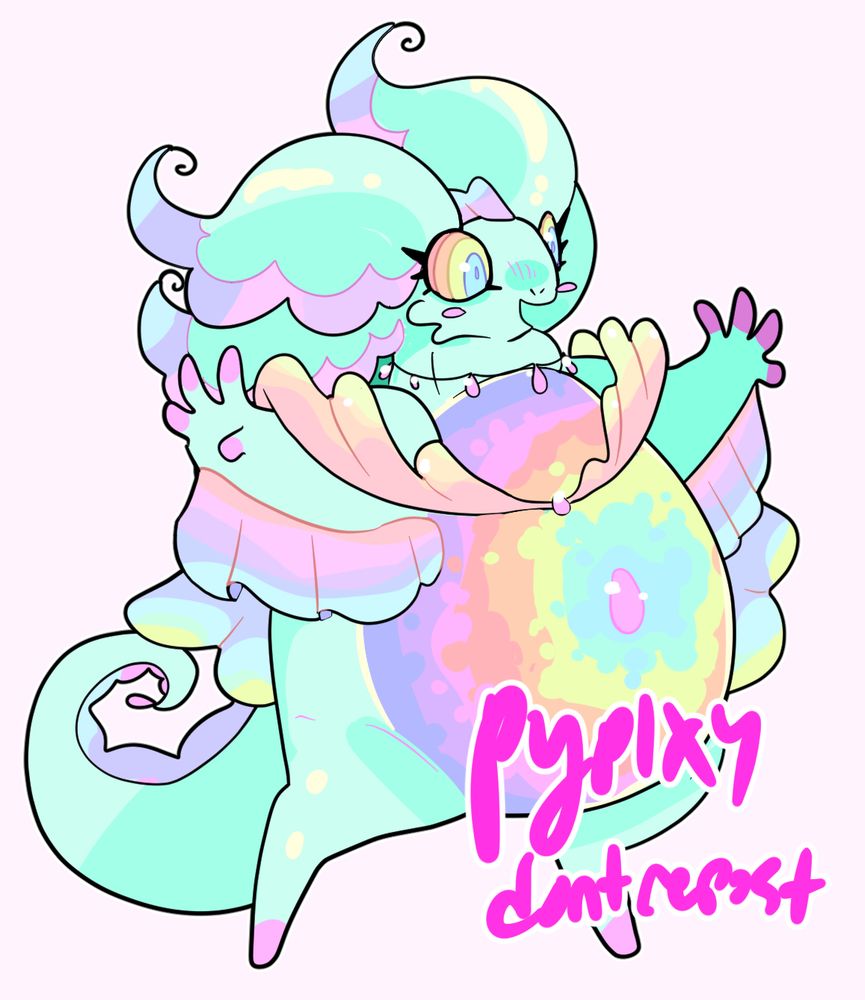 Adoptable based on an anthro chameleon with a rainbow pattern. 