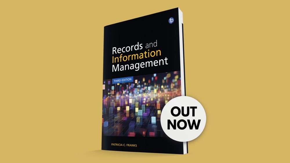 Copy of 'Records and Information Management' on a yellow background.