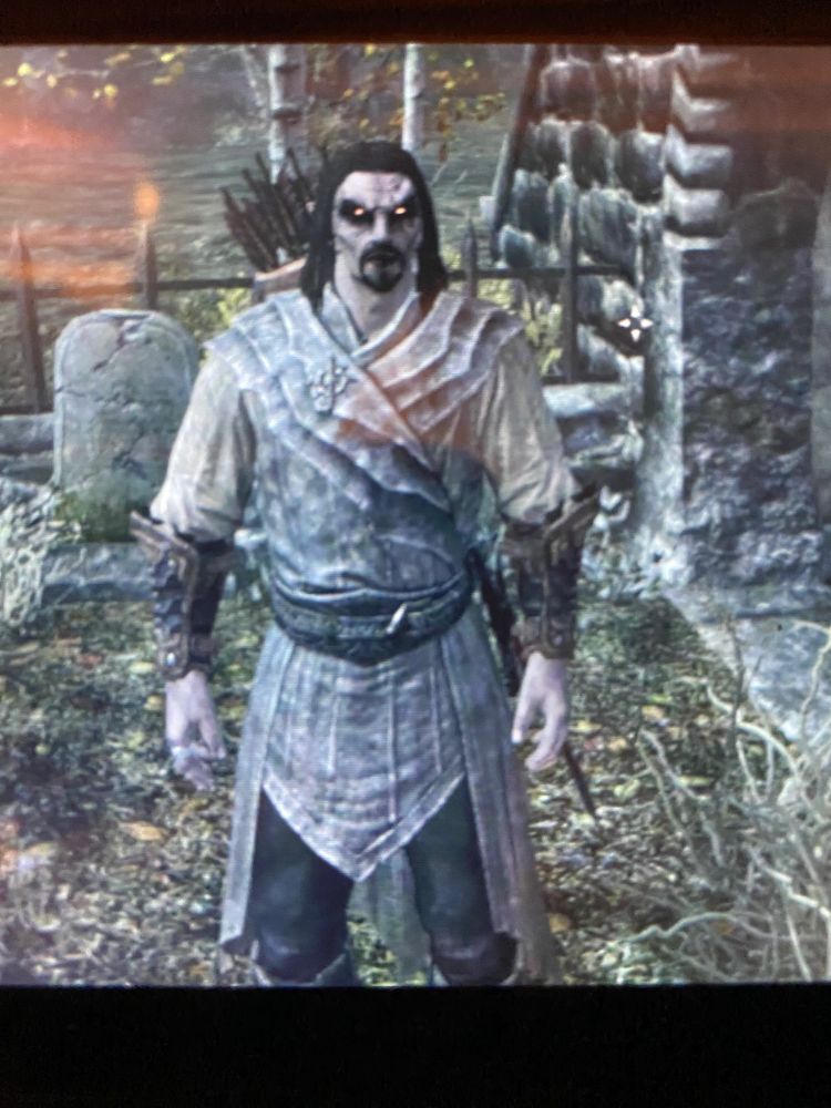 Dark elf vampire man from skyrim