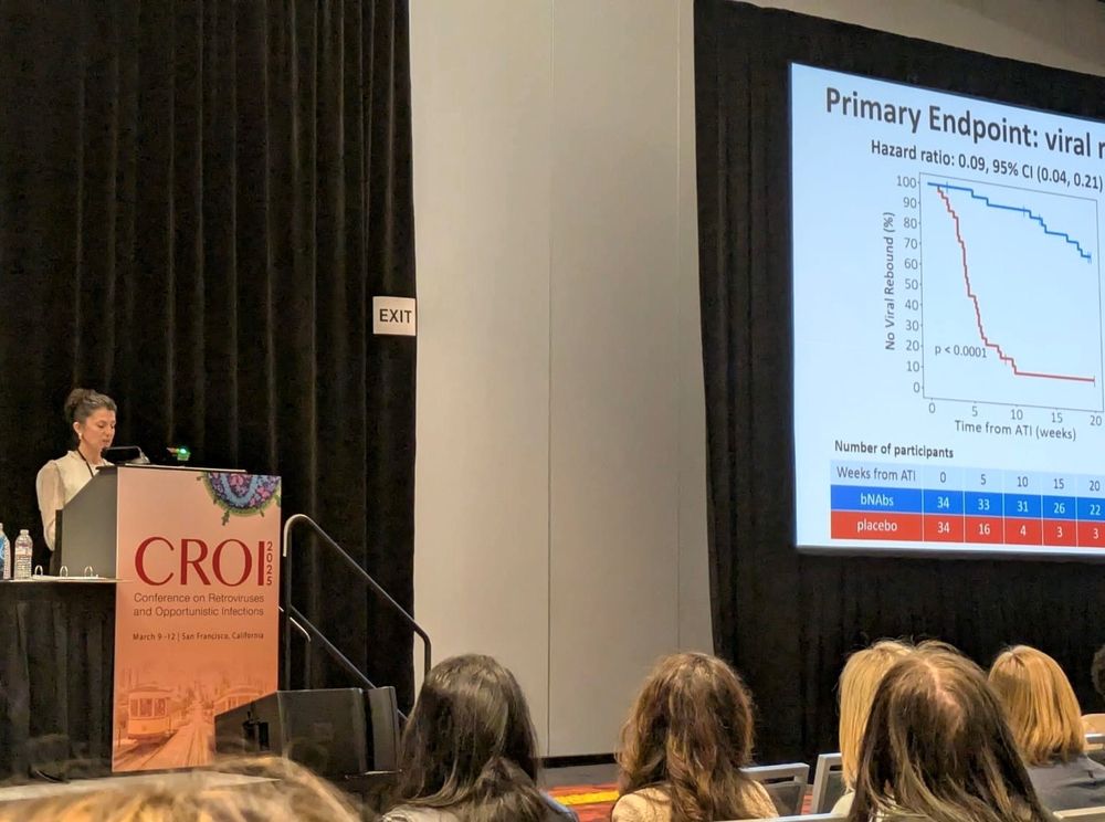 Prof Sarah Fidler, RIO Chief Investigator, presenting the primary outcome results at the CROI Conference yesterday, 10 Mar 2025.