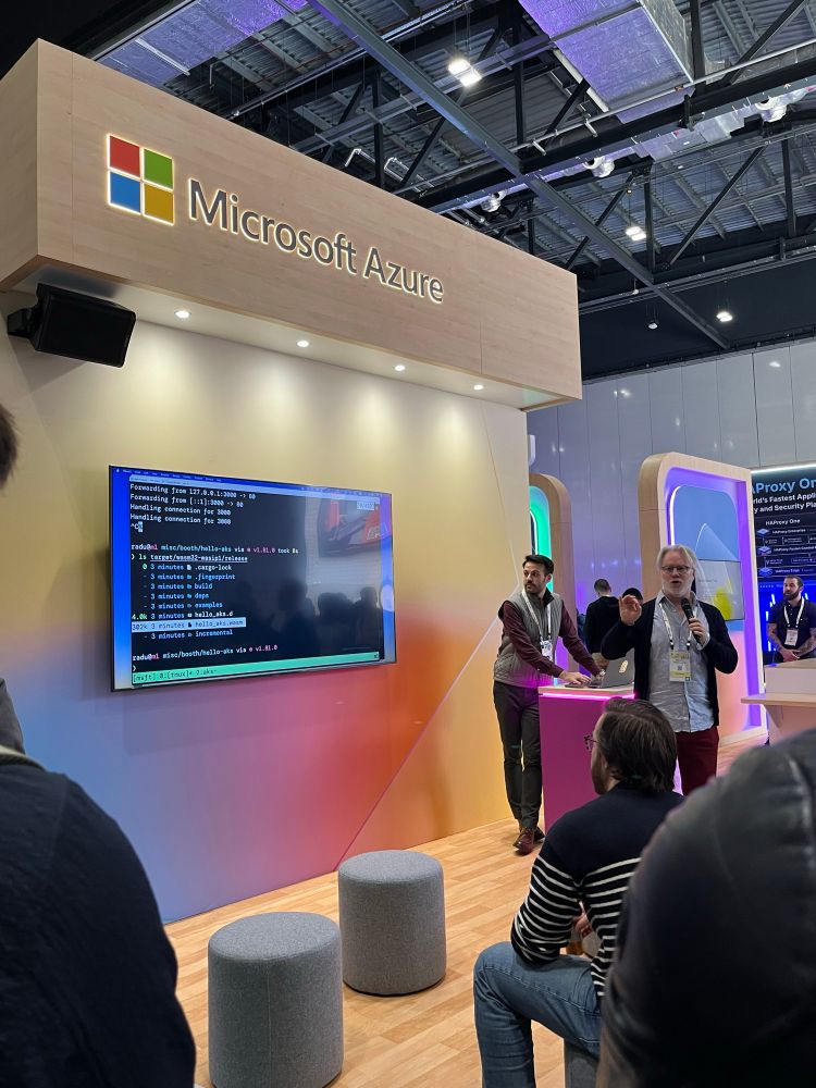 Radu and Ralph presenting at the Azure booth about Spin. 