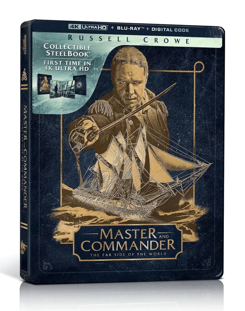 A tin edition Blu Ray disc of "Master and Commander, the far side of the world"