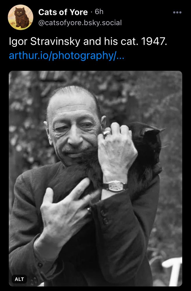 Igor Stravinsky & cat