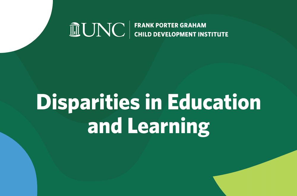 Decorative graphics and text reading: "Disparities in Education and Learning"