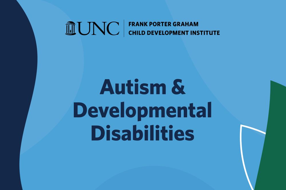 Decorative graphics. Image contains text: Autism & Developmental Disabilities"