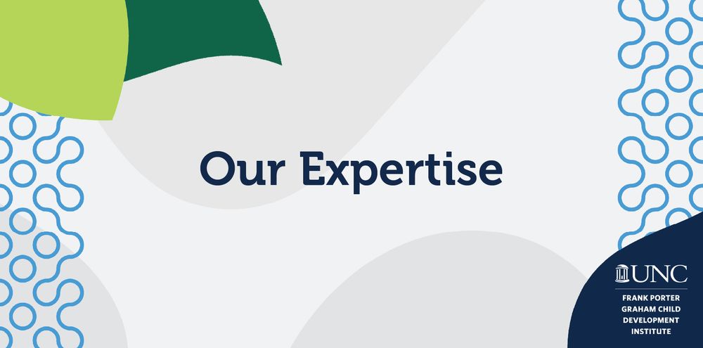 Decorative graphics and text reading "Our Expertise"