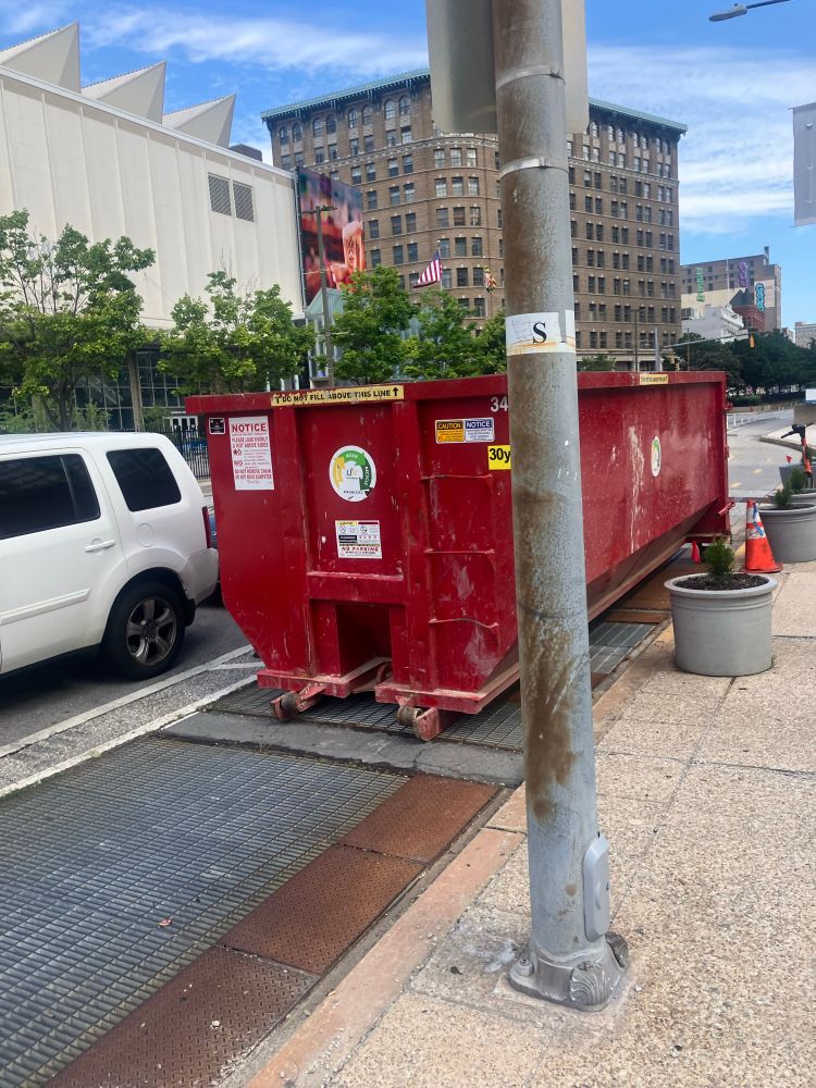 Dumpster in the bike lane…… again. 