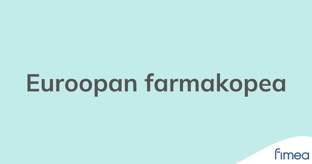 Euroopan farmakopea. Fimean logo.