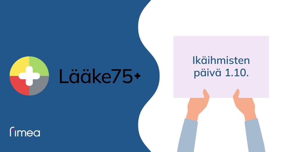 Teksti: Lääke75+. Ikäihmisten päivä 1.10.
