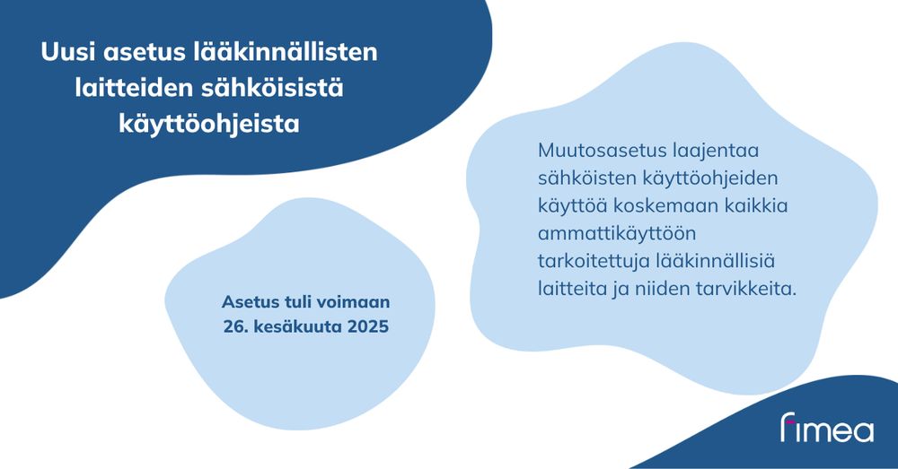 Uusi asetus lääkinnällisten laitteiden sähköisistä käyttöohjeista tuli voimaan 26.6.2025