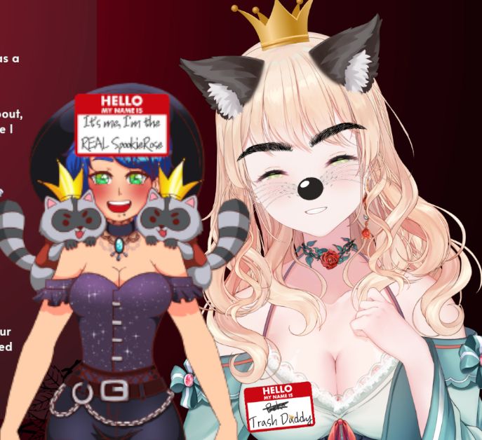 SpookieRose and BekaRedfield dressed up as one another for April Fool's Day