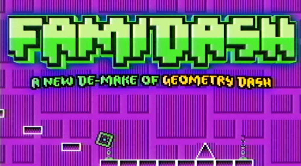 Someone ported Geometry Dash on the NES