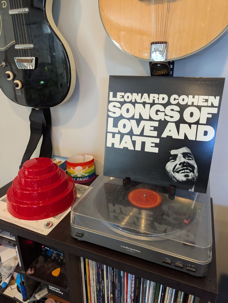 Leonard Cohen's Songs of Love and Hate on the turntable