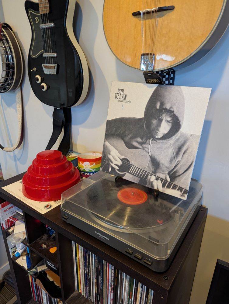 Bob Dylan's The Bootleg Series on the turntable 