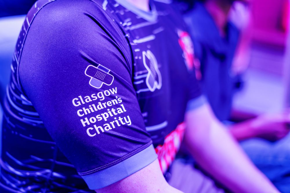 A picture of the Glasgow Children's Hospital Charity esports jersey
