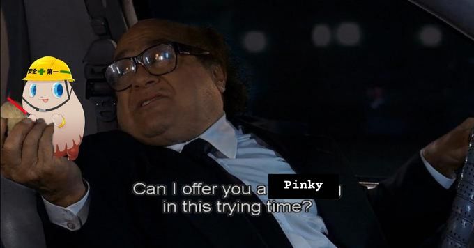 Danny DeVito offers you a Pinky wearing a helmet in this trying time