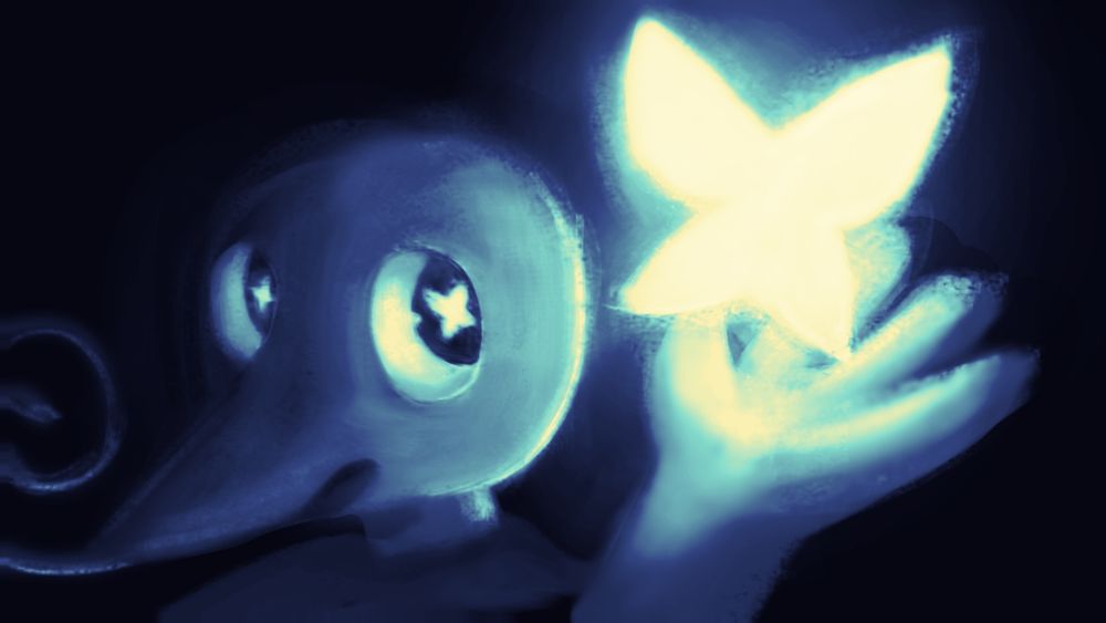 My persona (anthro shrimp) reaching for the bluesky butterfly
This was mainly a lighting and brush test