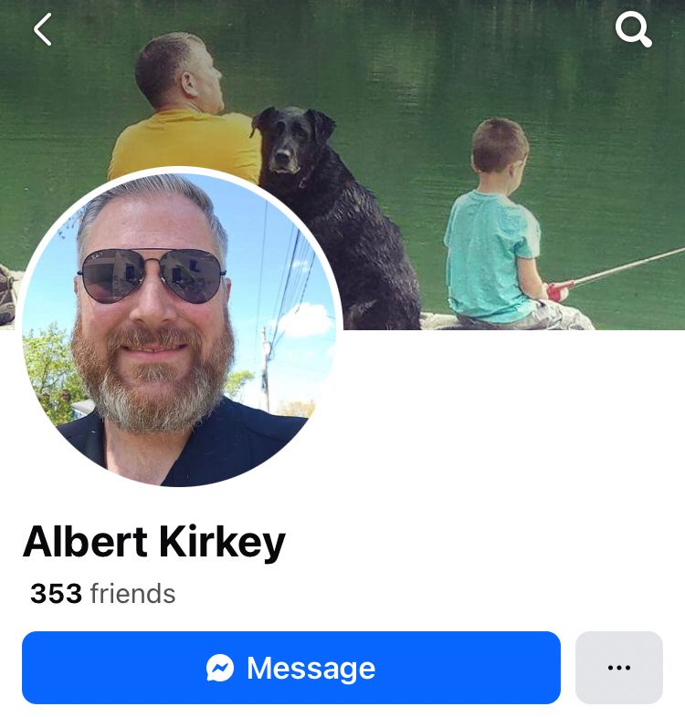 Facebook profile of Albert Kirkey 