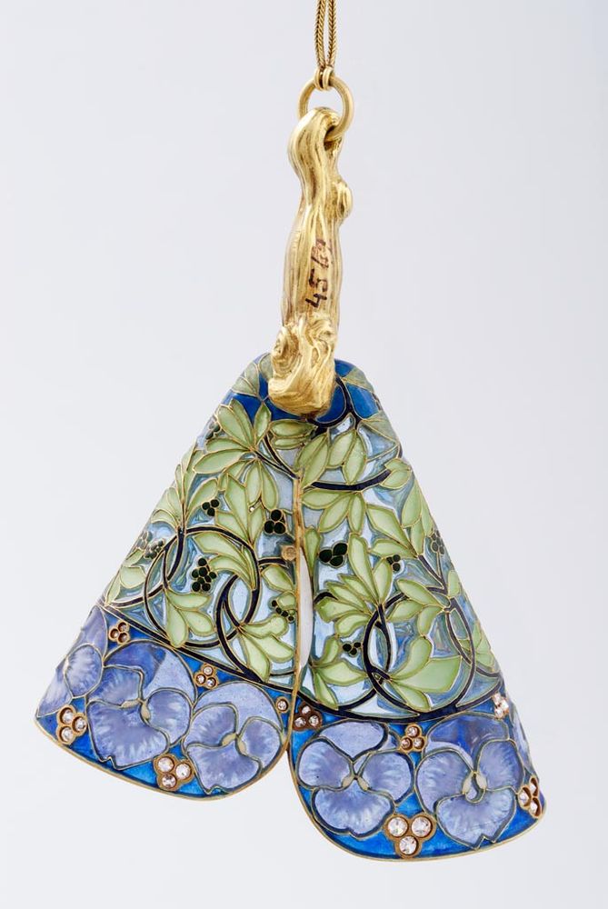 pendant from back; very soothing mix of blues and greens and gold