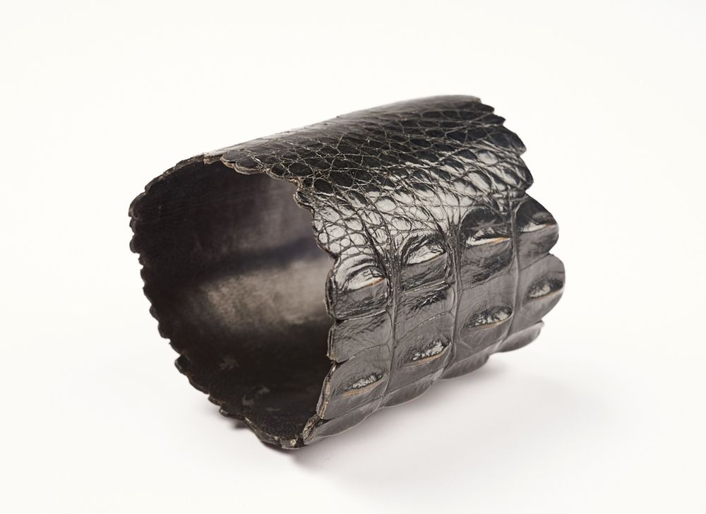 scaly black cuff bracelet