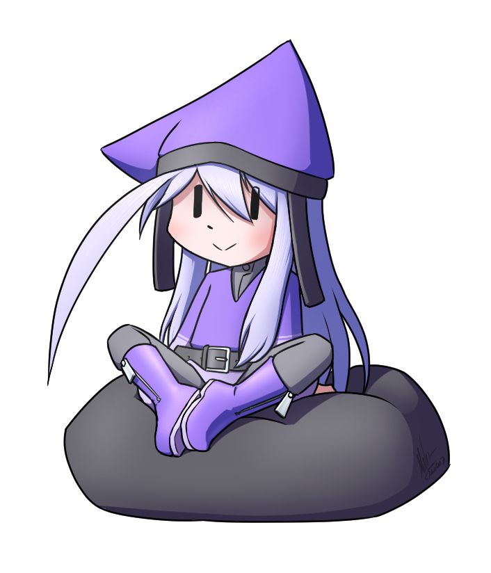 Chibi-Alodo seated on a pillow