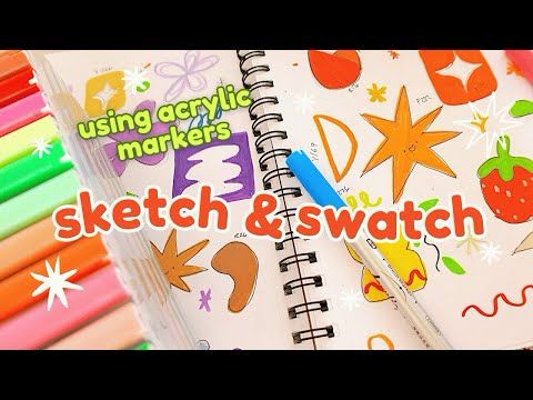 sketch & swatch // reviewing Woomer Acrylic Markers 🖍️✨