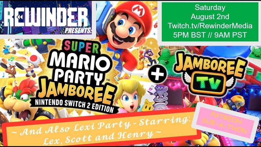 Rewinder Presents: Super Mario Party Jamboree Nintendo Switch 2 Edition + Jamboree TV LIVESTREAM