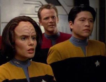 Tom, B’Elanna and Harry