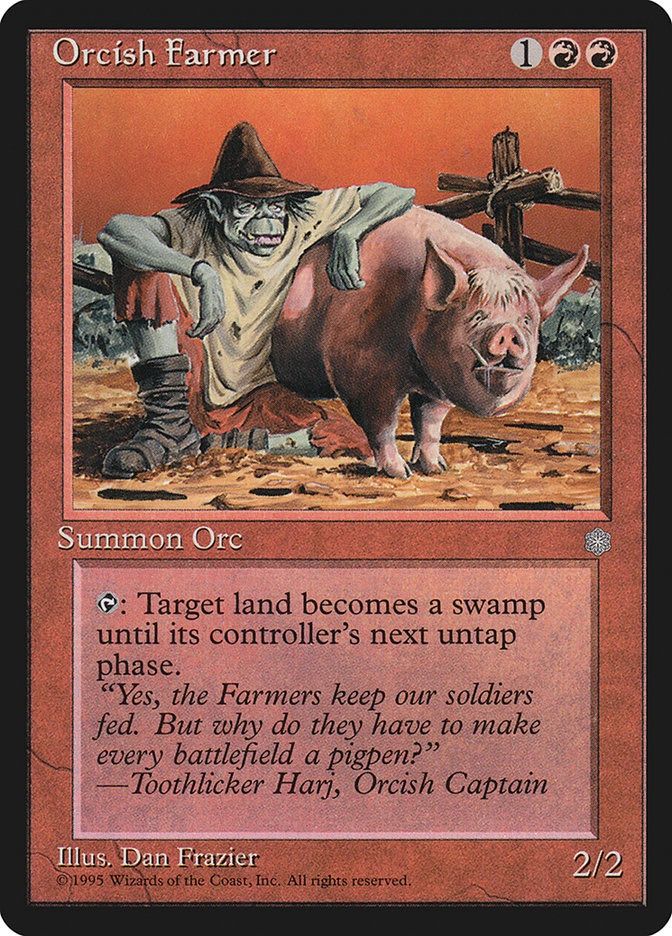 Orcish Farmer magic the gathering card