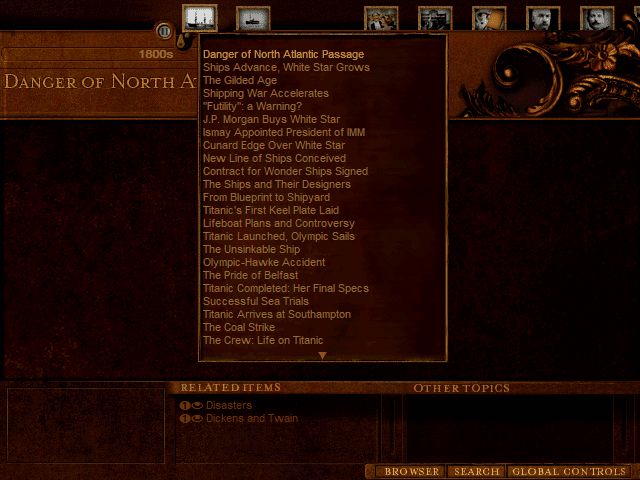 James Cameron's Titanic Explorer in game screenshot