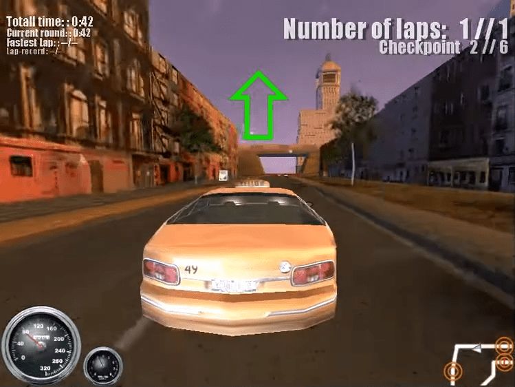 Taxi Rally Gold in game screenshot