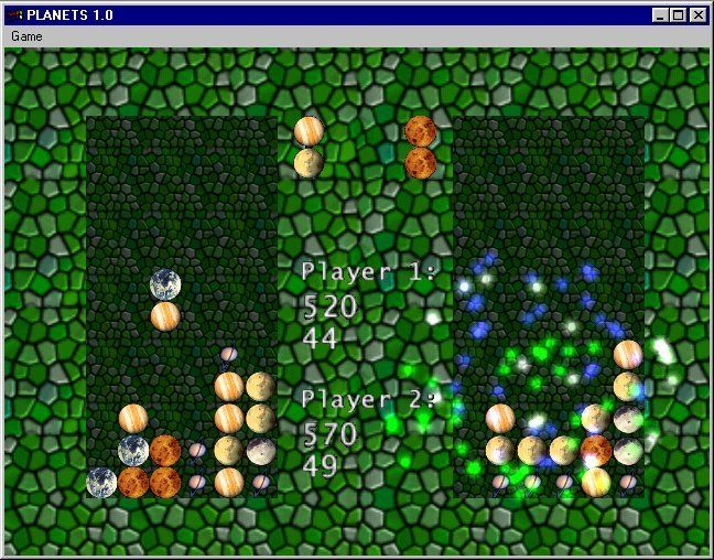 Planets in game screenshot