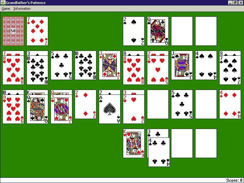 Solitaire King: Grandfather's Patience in game screenshot