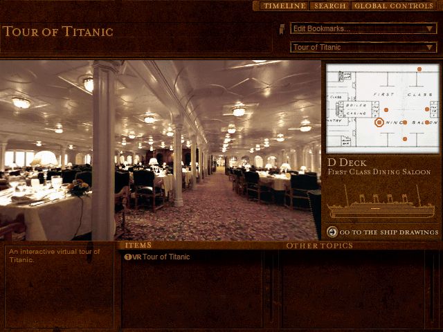 James Cameron's Titanic Explorer in game screenshot