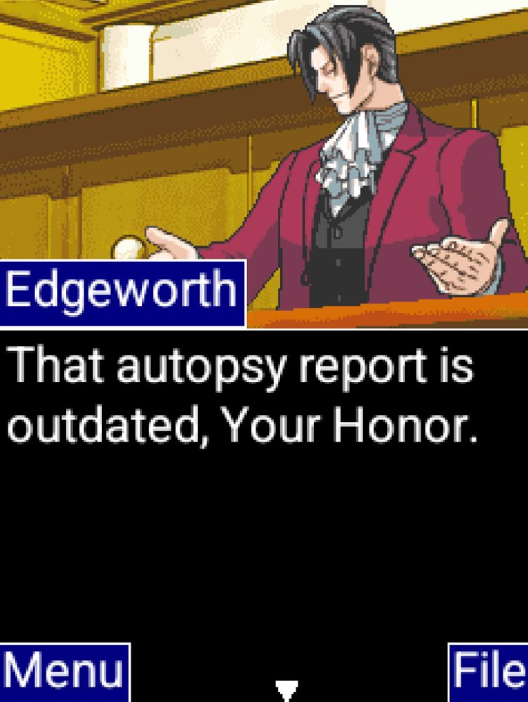 Phoenix Wright: Ace Attorney in game screenshot
