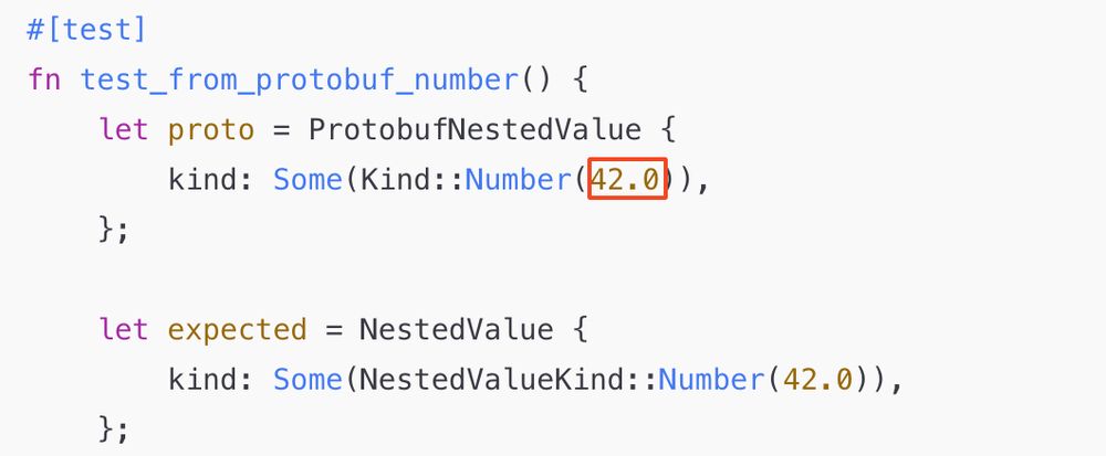 Auto-generated tests use 42 as an input...