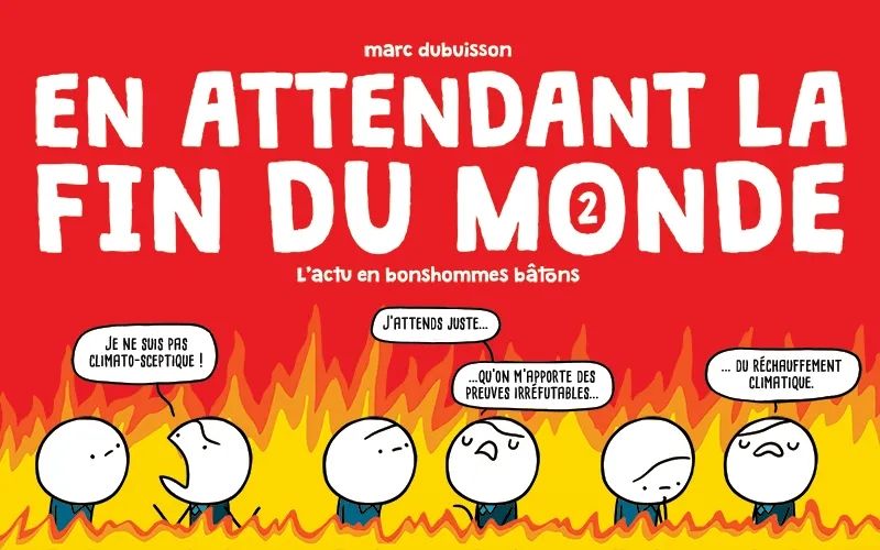 Couverture de mon recueil de strips intitulé En attendant la fin du monde 