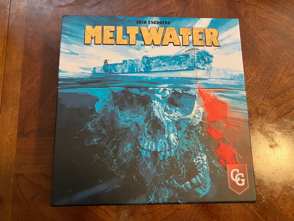 cover of the board game Meltwater by Erin Escobedo, published by Capstone Games